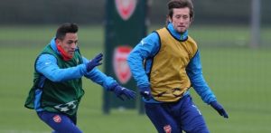 Hình ảnh Arsenal tập luyện trước trận đấu với Borussia Dortmund