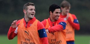 Hình ảnh Arsenal tập luyện trước trận đấu với Manchester United